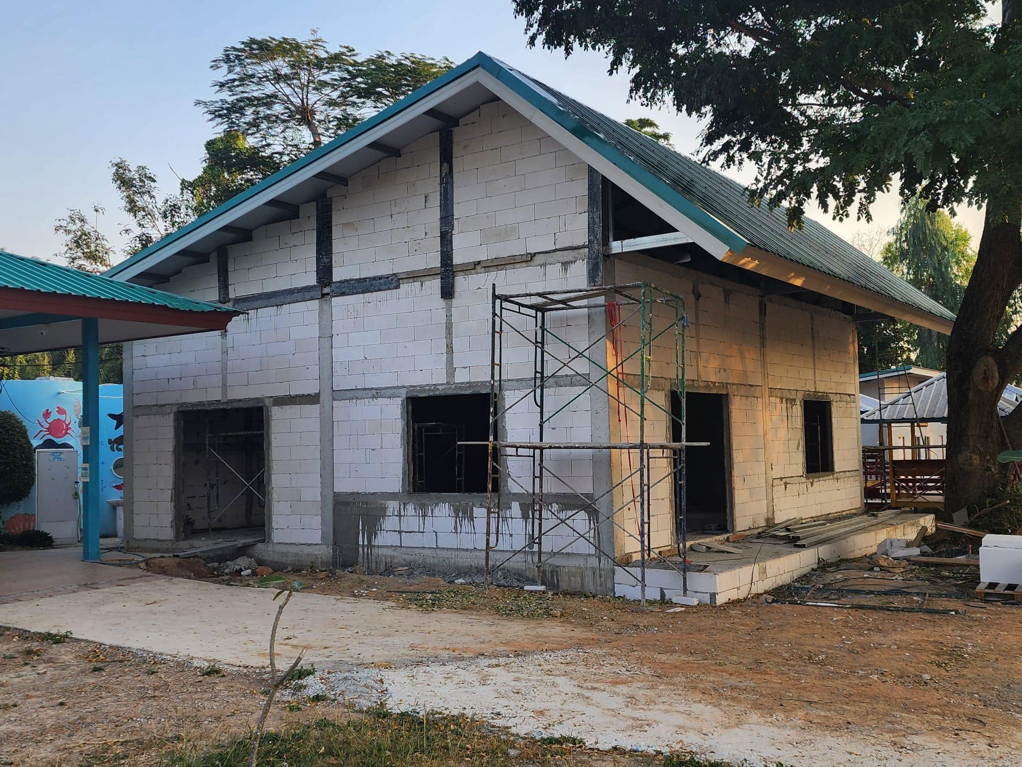 Building work under way