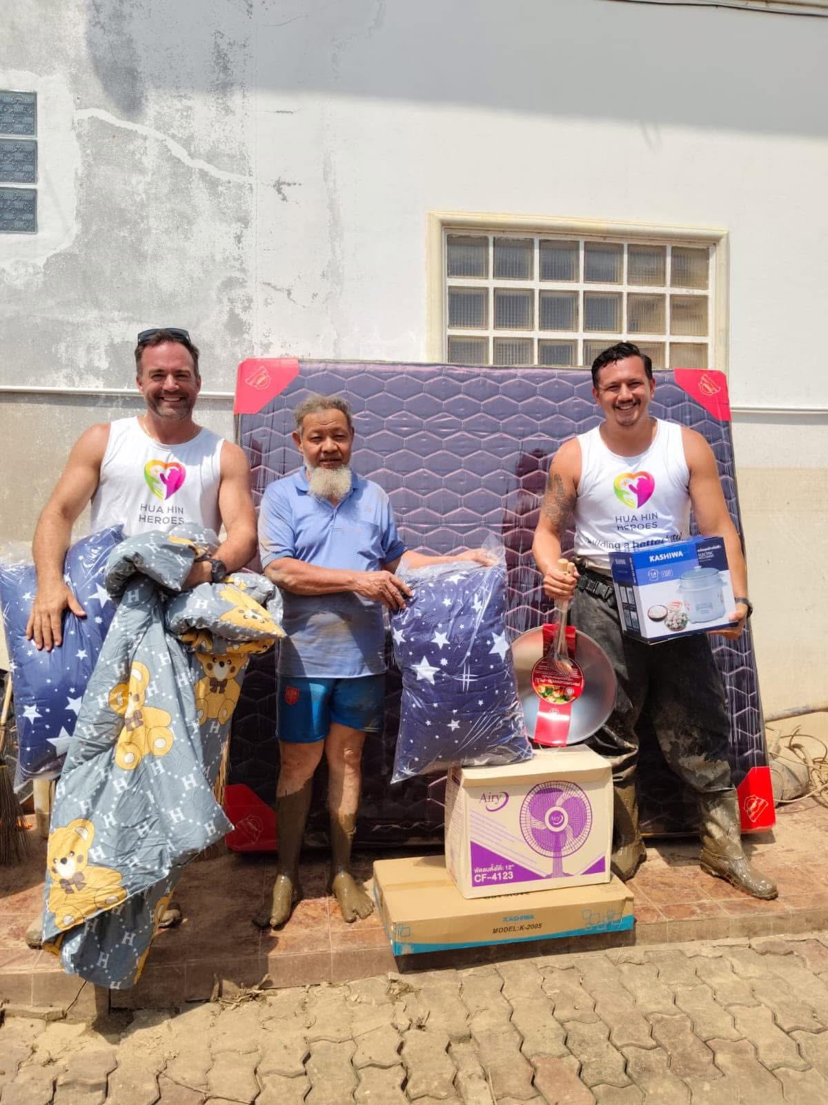 Household essentials for a flood-hit family