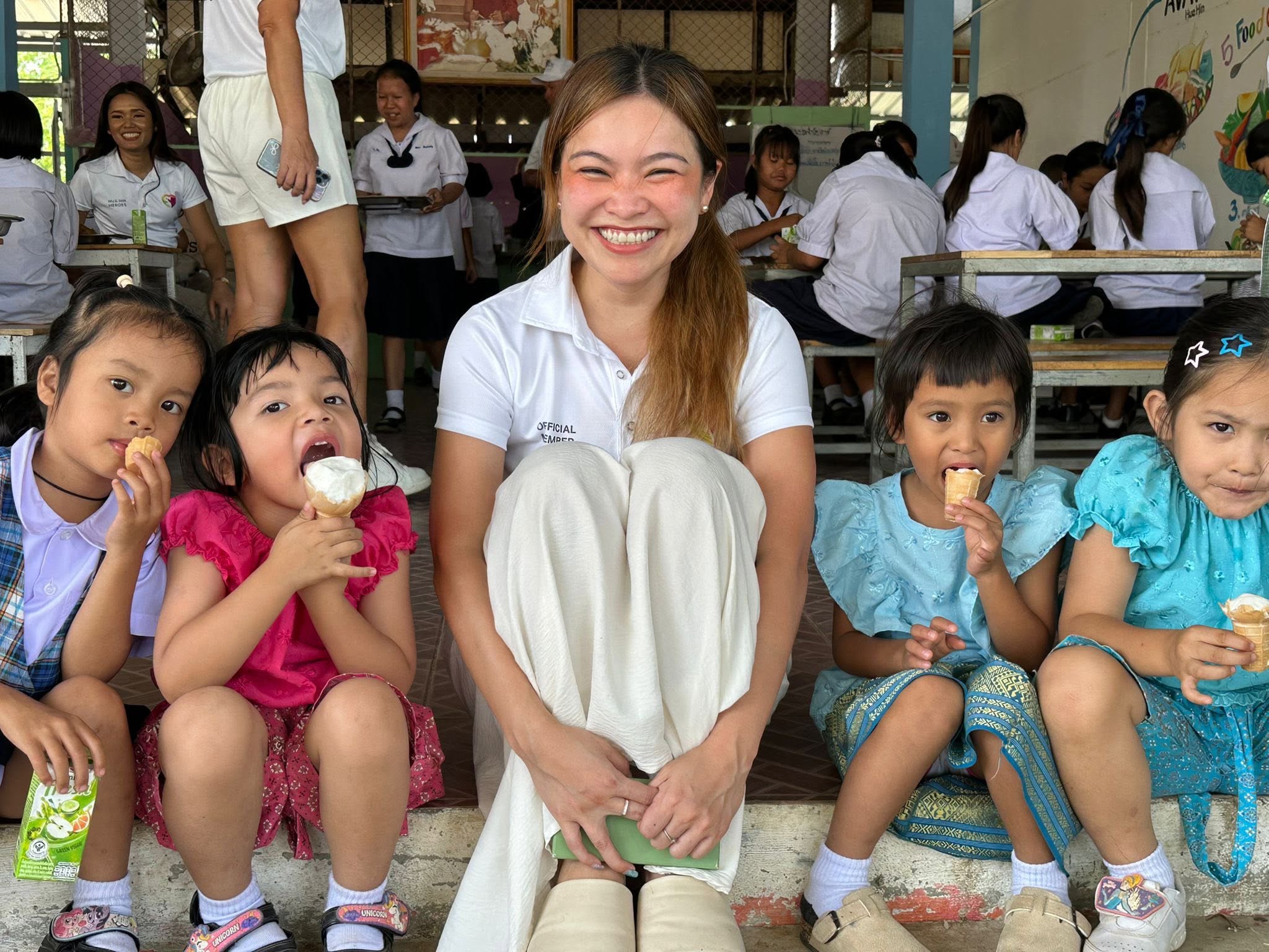 A school visit with a treat