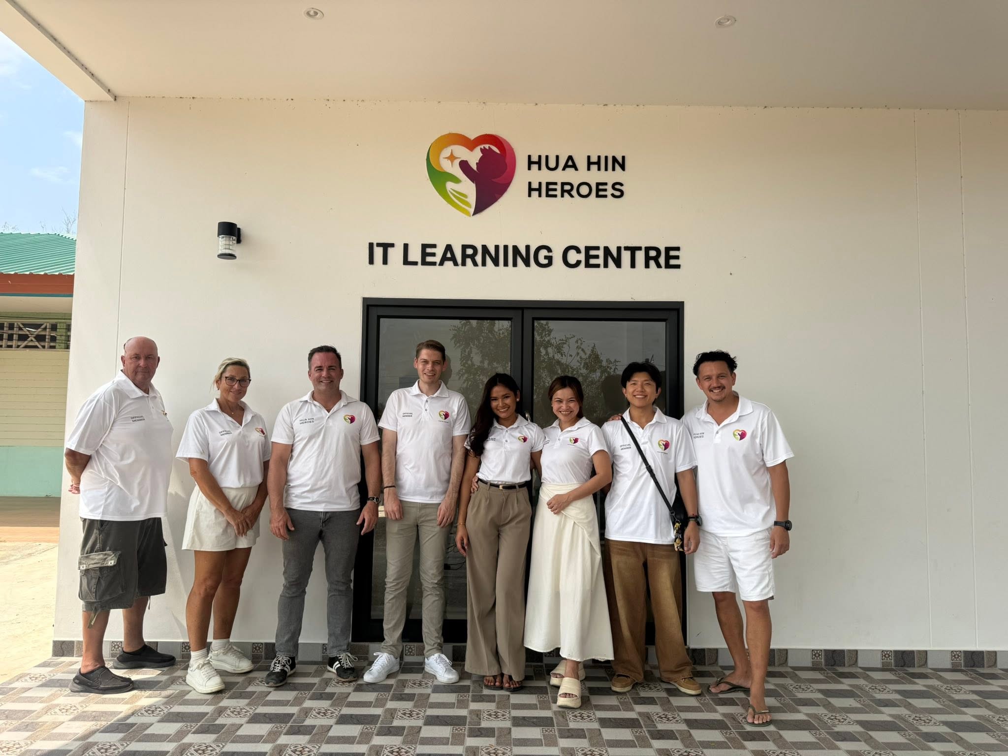 The team at the finished IT Learning Centre