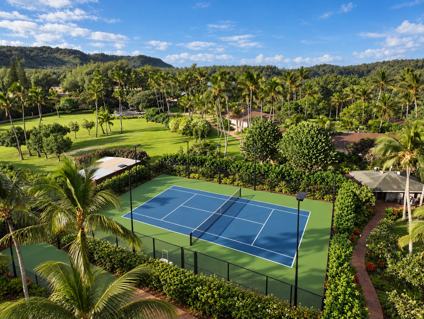 Pickleball court at Health Park